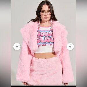 AKIRA Poppy Croped Faux Fur Coat